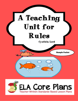 A Teaching Unit for Rules