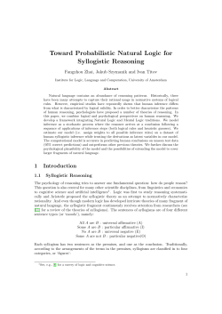 Toward Probabilistic Natural Logic for Syllogistic