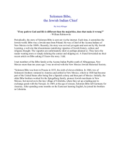 Solomon Bibo, the Jewish Indian Chief