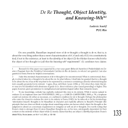 De Re Thought, Object Identity, and Knowing-Wh
