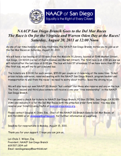 NAACP San Diego Branch Goes to the Del Mar Races The Race is