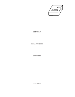 SEPRAN -- SEPRA ANALYSIS