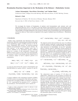 Bromination Reactions Important in the Mechanism of the Belousov