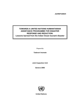Towards a united nations humanitarian assistance programme for