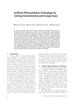 Artificial Photosynthesis Technology for Solving