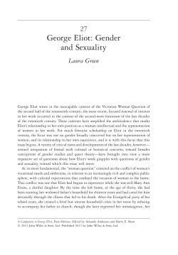 George Eliot: Gender and Sexuality