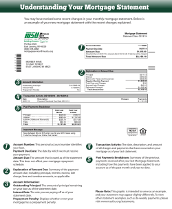 Understanding Your Mortgage Statement