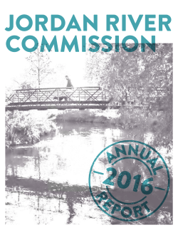 Jordan River Commission Annual Report 2016