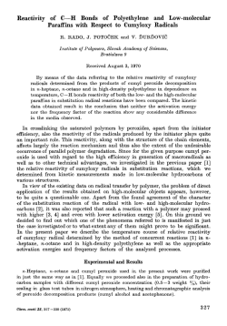 Reactivity of С&mdash;H Bonds of Polyethylene and Low