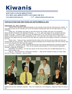 kiwanis club of ridgetown po box 1642, ridgetown, ontario n0p 2c0