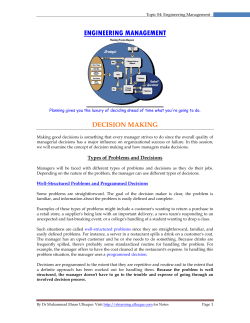 ENGINEERING MANAGEMENT