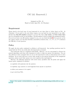 CSC 242: Homework 2