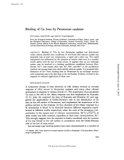 Binding of Ca Ions by Paramecium caudatum