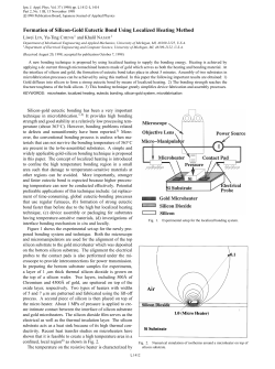 Formation of Silicon-Gold Eutectic Bond Using Localized Heating