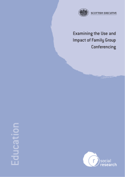 Examining the Use and Impact of Family Group Conferencing