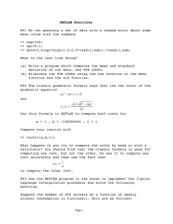 Matlab Exercises - John Boccio Website