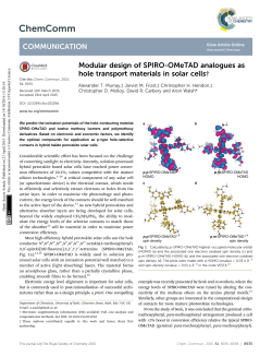 Modular design of SPIRO-OMeTAD analogues as hole transport