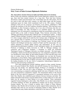 Sixty Years of Indo-German Diplomatic Relations