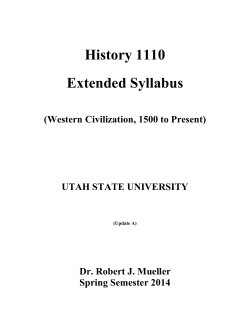 History 1110 Extended Syllabus - USU History department