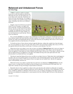 14-balanced and unbalanced forces