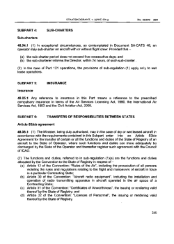 Civil Aviation Act: Regulations - Part C