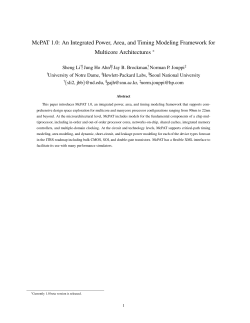 McPAT 1.0: An Integrated Power, Area, and Timing Modeling