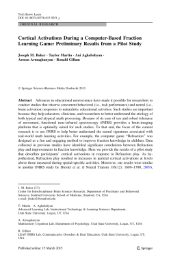 Cortical Activations During a Computer