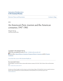An American`s Paris: tourism and the American consumer, 1947-1961