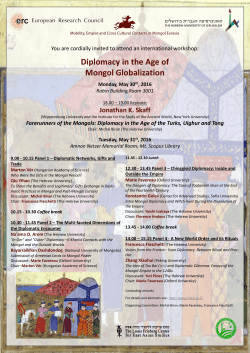 Diplomacy in the Age of Mongol Globalization
