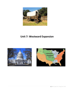 Unit 7: Westward Expansion