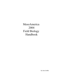 2006 MesoAmerica Field Biology Handbook