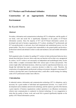 ICT Workers and Professional Attitudes: Construction of an