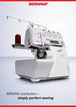 BERNINA overlockers &ndash; simply perfect sewing