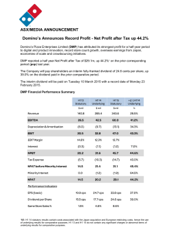 Document - Domino`s Investor Relations