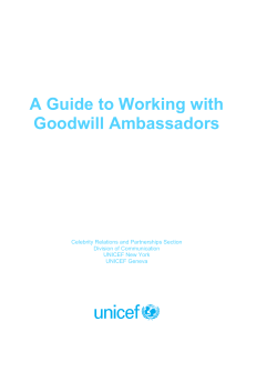 A Guide to Working with Goodwill Ambassadors