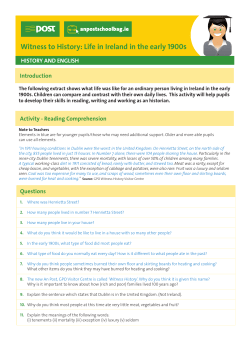 Life in Ireland in the early 1900s