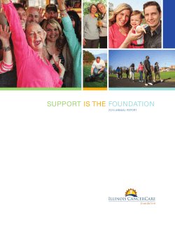 2014 Annual Report - Illinois CancerCare Foundation