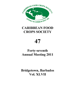 CARIBBEAN FOOD CROPS SOCIETY Forty