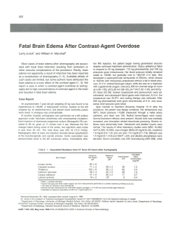 Fatal Brain Edema After Contrast-Agent Overdose