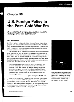 Post Cold War Foreign Policy