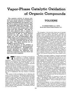 Vapor-Phase Catalytic Oxidation of Organic Compounds