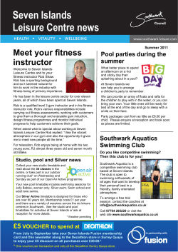 Seven Islands Leisure Centre news