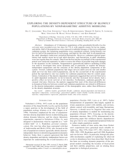 exploring the densitydependent structure of blowfly populations by
