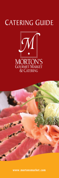 catering guide - Morton`s Catering