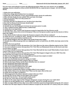 HH-Homework for Unification