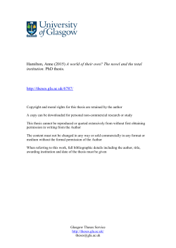 Hamilton, Anne (2015) A world of their own? The novel and the total