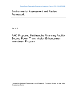 Environmental Assessment and Review Framework
