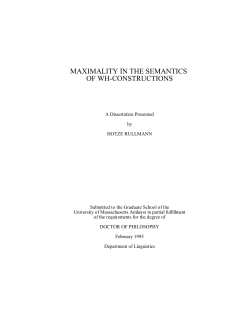 MAXIMALITY IN THE SEMANTICS OF WH