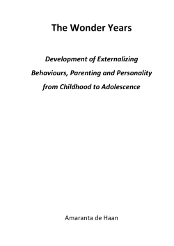 The Wonder Years - Utrecht University Repository