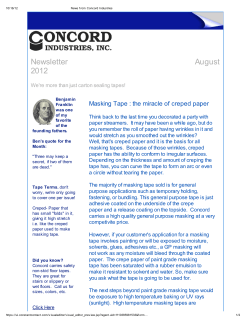 August 2012 - Concord Industries